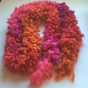 62” long Pink Purple Red Orange Warm Winter Fuzzy Soft Yarn Scarf